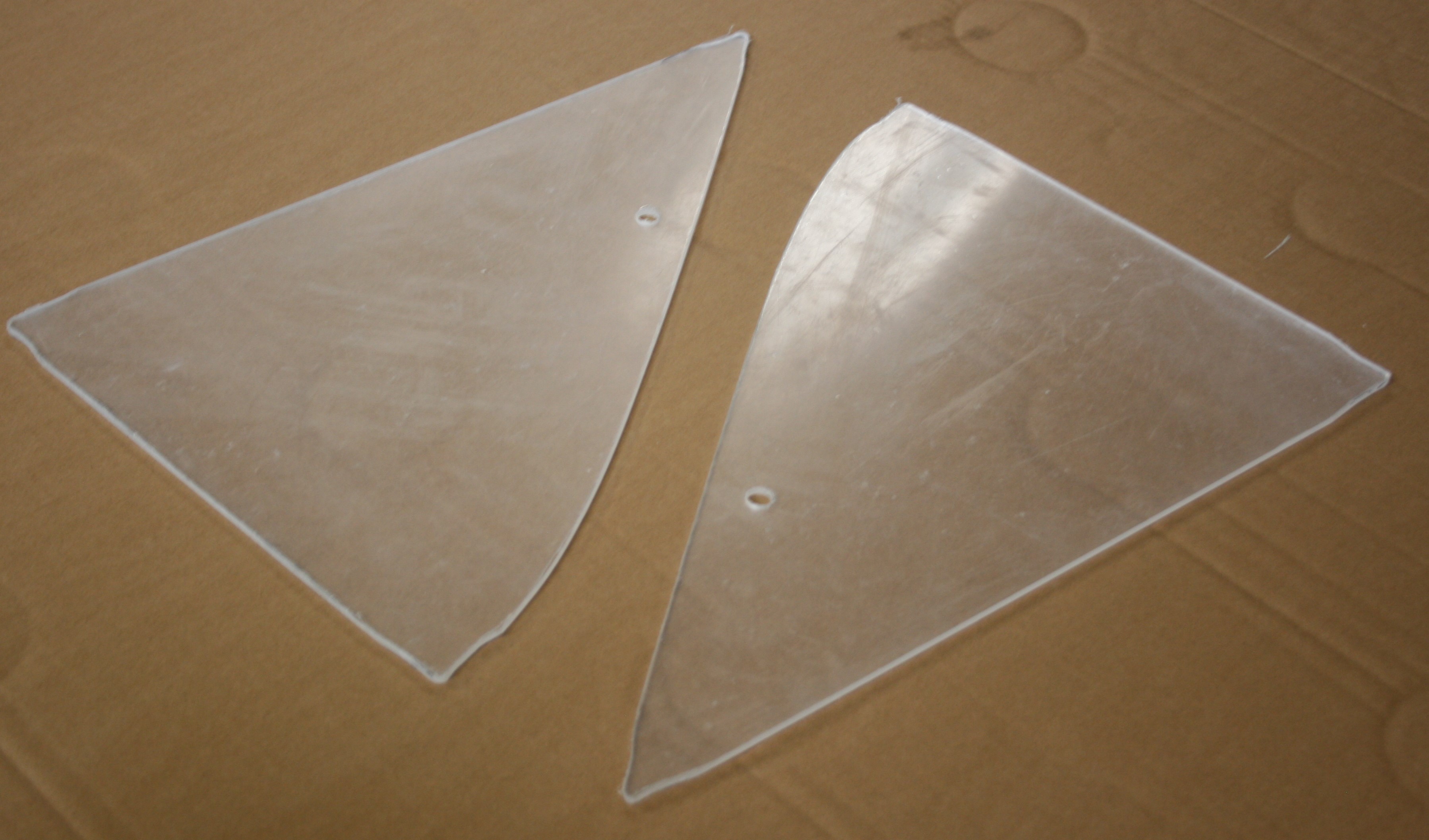 Hard Top Quarterlight Windows Perspex - Alpines 3, 4 + 5 and Tiger 1 + 2 (Pair)