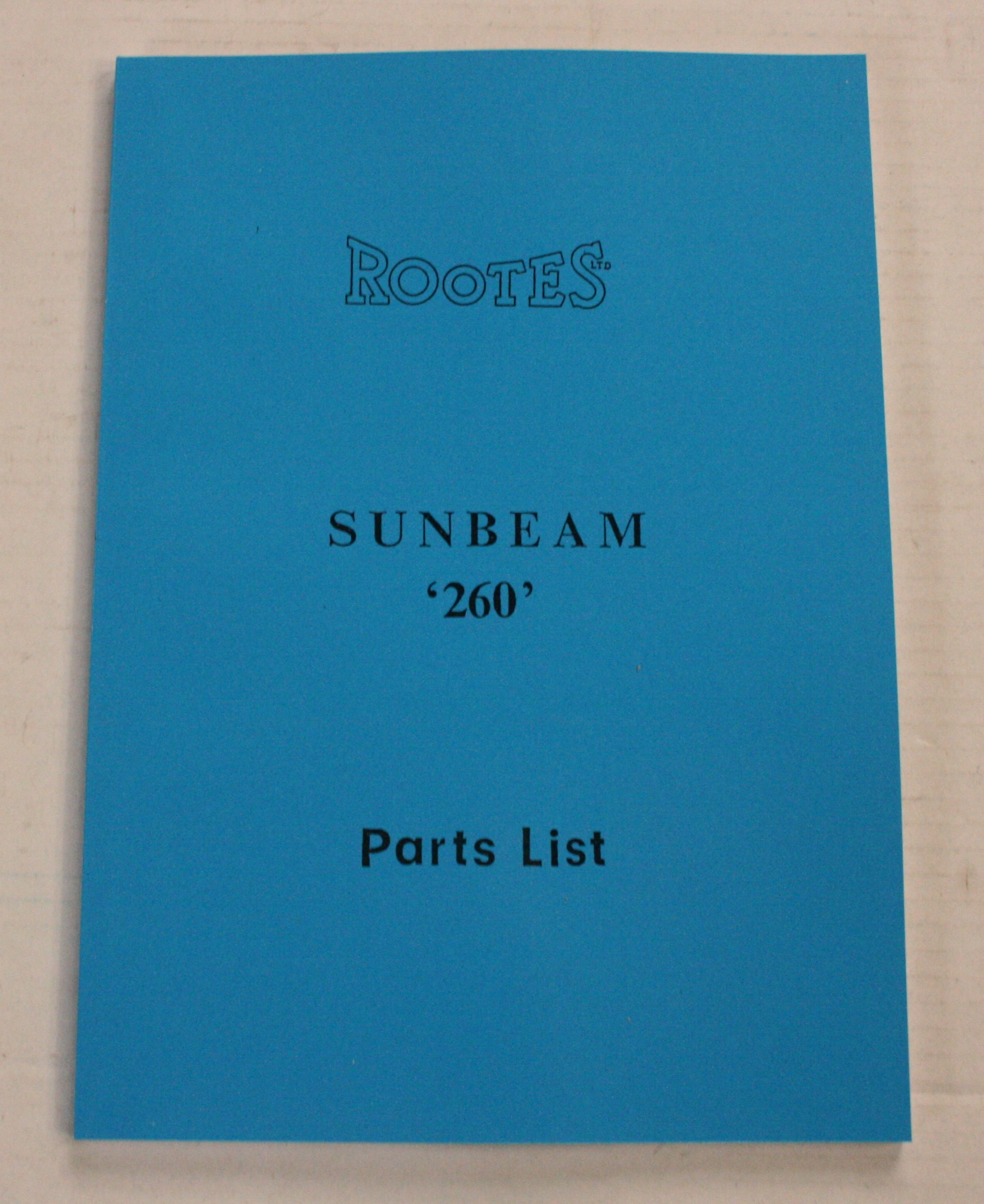 Tiger Parts List Manual